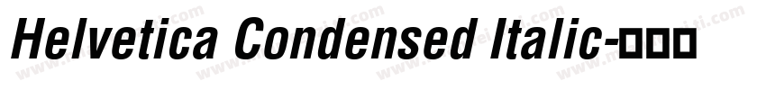 Helvetica Condensed Italic字体转换